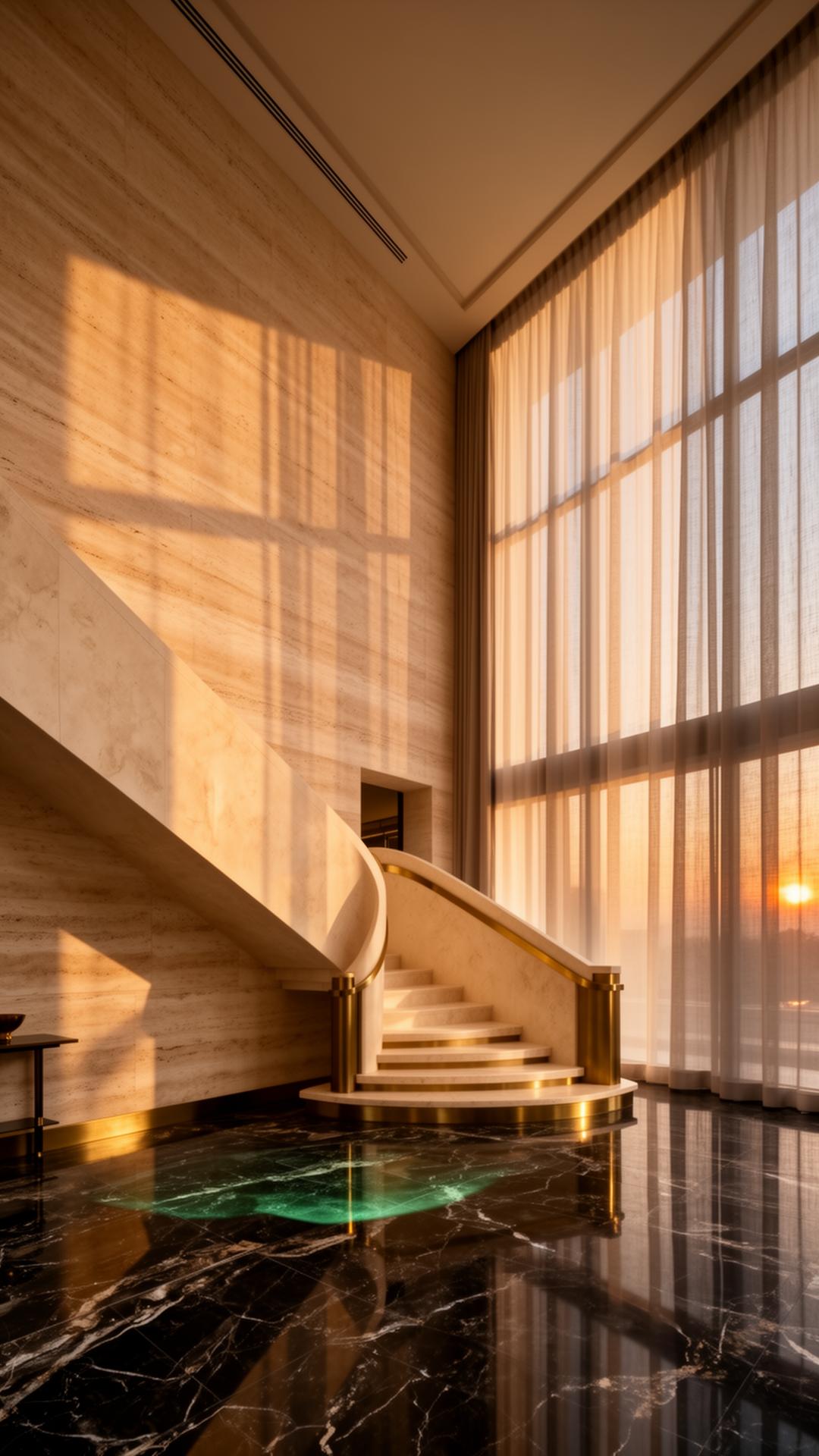 Soft daylight through sheer drapery in a quiet private interior.
